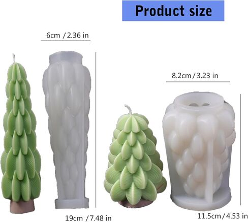 Festive Christmas Tree Shape Silicone Mold Food-Grade for Soap Making & Holiday Baking Projects Making Mold in Saudi Arabia