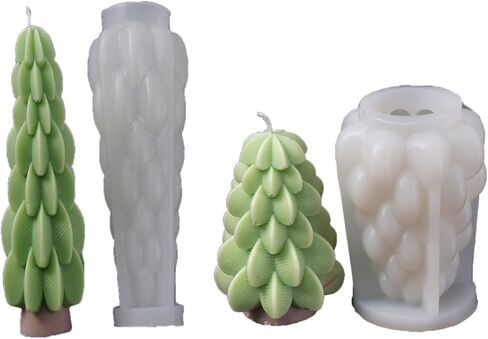 Festive Christmas Tree Shape Silicone Mold Food-Grade for Soap Making & Holiday Baking Projects Making Mold in Saudi Arabia