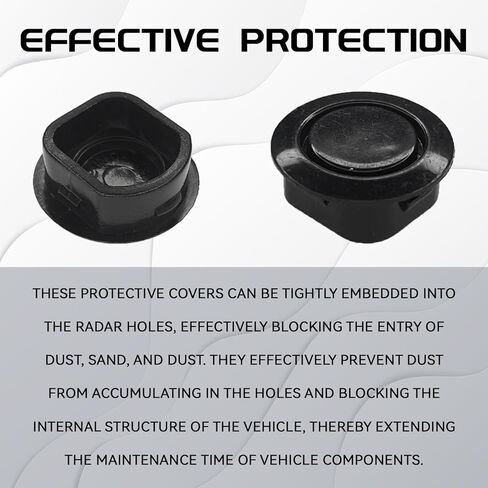 4 PCS Universal Car Rear Bumper Plugs Cover for Parking Sensor Radar Holes, Waterproof Plastic Front Rear Bumper Radar Sensor Hole Protective Cover, Car Accessories for 24-25mm Hole Protection in Saudi Arabia