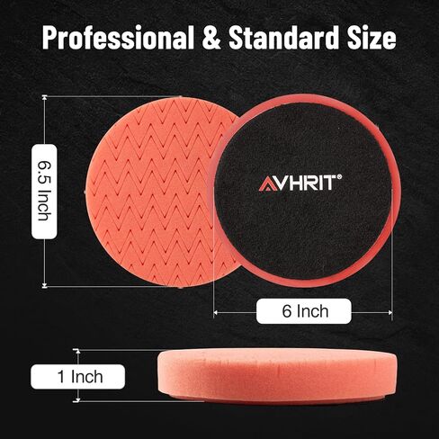 7-PCS Car Detailing Polishing Pad Set: Compatible with 6" Backing Plates, Features Dual Action Sponge Buffing Pads, Ideal for Use with Polishers to Perform Detailing, Waxing and Polishing Work in Saudi Arabia