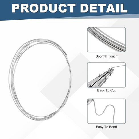 MECCANIXITY Titanium Wire, 10 Feet x 1.5mm 15 Gauge TA1 Pure Titanium Soft Welding Round Metal Craft Wire for Jewelry Crafts Making Soldering Electric Power (Silver Tone) in Saudi Arabia