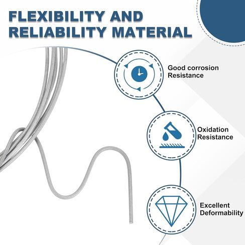 MECCANIXITY Titanium Wire, 10 Feet x 1.5mm 15 Gauge TA1 Pure Titanium Soft Welding Round Metal Craft Wire for Jewelry Crafts Making Soldering Electric Power (Silver Tone) in Saudi Arabia