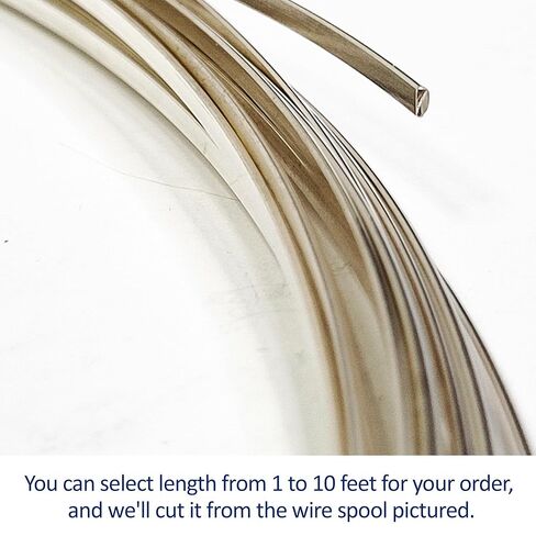 22 مقياس، نصف دائري، ناعم جدًا، سلك فضي أرجنتيوم 940 - 10 قدم - لفن المجوهرات من WIZART in Kuwait