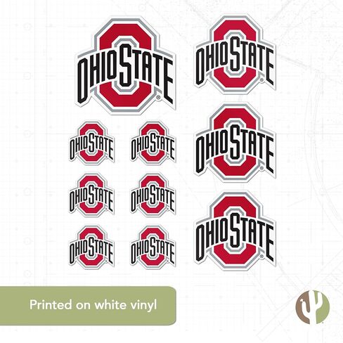 ملصق جامعة ولاية أوهايو لصبار الصحراء ملصقات OSU Buckeyes شارات الفينيل زجاجة مياه للكمبيوتر المحمول وقصاصات السيارة T3 (النوع 3-5) in Saudi Arabia
