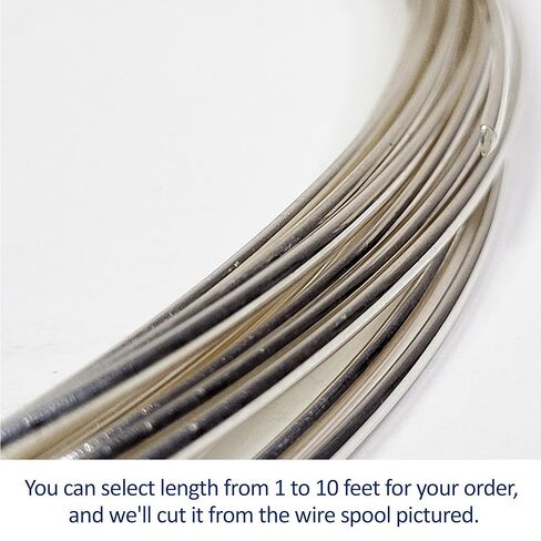 22 مقياس، نصف دائري، ناعم جدًا، سلك فضي أرجنتيوم 940 - 10 قدم - لفن المجوهرات من WIZART in Kuwait