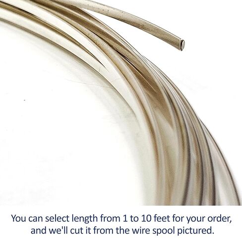 22 مقياس، نصف دائري، ناعم جدًا، سلك فضي أرجنتيوم 940 - 10 قدم - لفن المجوهرات من WIZART in Kuwait