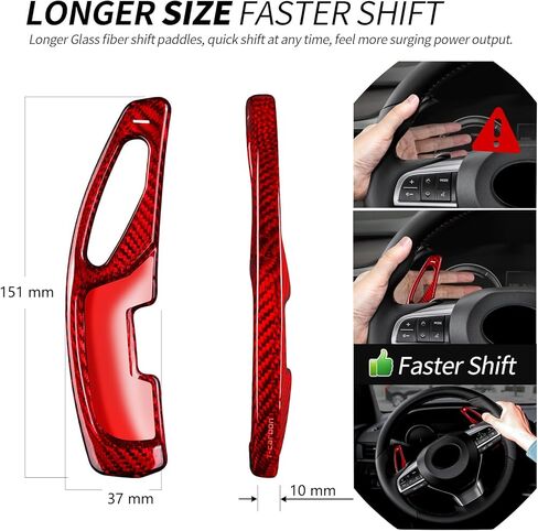 T-carbon Steering Wheel Paddle Shifter Extensions Fits Lexus IS IS-F 2013-2024 RC200T RC300 RC350 2015-2025 NX200T NX300 2015-2021 GT200H 2017 Carbon Fiber Gear Shift Cover Trim Accessories in Saudi Arabia