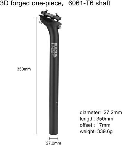 Bike Seatpost FOMTOR 31.6X 350mm Bicycle Seat Post Alumium Seatposts for MTB BMX Mountain Bike Road Bikes （Black） in Saudi Arabia