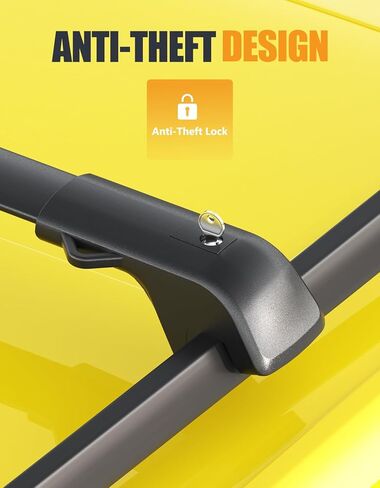 قضبان متقاطعة لرف السقف بوزن 220 رطل متوافقة مع فولكس فاجن أطلس 2017 2018 2019 2020 2021 2022 2023 2024، قضبان سقف قابلة للقفل من الألومنيوم شديدة التحمل ومضادة للسرقة وحاملة أمتعة على السطح in Kuwait