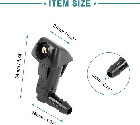 ACROPIX 76815-SDA-A11 Windshield Window Washer Nozzle Spray Fit for Honda Accord 2 Pcs in Saudi Arabia