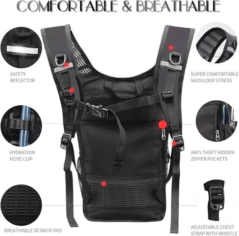 حزمة ترطيب CITCAR، حقيبة ظهر مائية مع مثانة ترطيب 3 لتر عازلة خفيفة الوزن، أساسيات المهرجان، حقيبة ظهر مرطبة، حقيبة ظهر هيدروباك للهذيان، المشي لمسافات طويلة، ركوب الدراجات، الجري، معدات المهرجانات in Kuwait