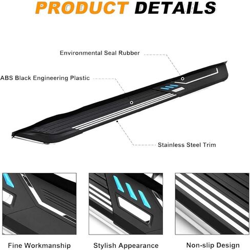2Pcs Black Running Boards Side Steps Nerf Bars - Exact Fit for Acura ADX 2025 Heavy Duty Pedal for SUV in Saudi Arabia