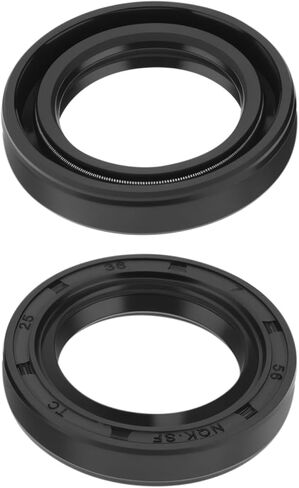 2pcs Oil Seal Screw Conveyor Oil Seal with Nitrile Rubber Coating Compatible with Honda GX120 GXV120 GXV140 GXV160-91252 888 003 25x38x7mm Black in Saudi Arabia