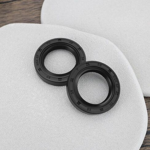 2pcs Oil Seal Screw Conveyor Oil Seal with Nitrile Rubber Coating Compatible with Honda GX120 GXV120 GXV140 GXV160-91252 888 003 25x38x7mm Black in Saudi Arabia