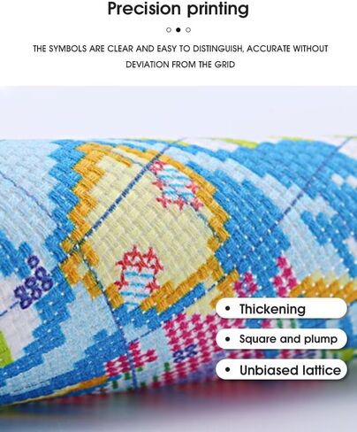 CROSSDECOR Stamped Cross Stitch Kits for Adults HD Printed Cross-Stitch Supplies 14CT 2 Strands Needlepoint Kits for Beginners DIY Embroidery Kit Festal Crafts-Porcelain 36×28 cm in Saudi Arabia