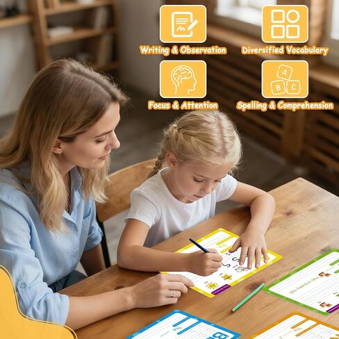 بطاقات ممارسة الرسم بخط اليد ABC، بطاقات فلاش للكلمات البصرية، لوحة المسح الجاف للأبجدية والأرقام للأطفال، تعلم كتابة ممارسة الحروف لرياض الأطفال، وممارسة الكتابة لمرحلة ما قبل المدرسة in Kuwait