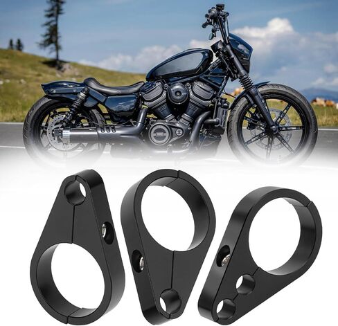 Jerbor 3PCS 1.25" Single Dual Hole Clutch Throttle Cable Clamp Brake Line Clips for Harley Touring Sportster Softail Dyna for Hon.da,Throttle Line Clip Brake Cable Clamp fit 1 1/4" Handlebar or Frame in Saudi Arabia