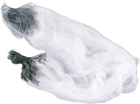 Fishing Net, 50m Length 1.5m Height 3 Layers Heavy Fishing Net with Float Fishing Accessories Handmade Nylon Material Fishing Net (4 Fingers) in Kuwait