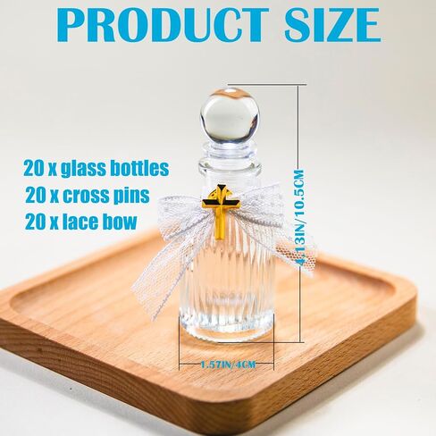 10 Set Holy Water Bottles 50ml Catholic Christian Glass Bottles With 10Pcs Cross Lapel Pins 10Pcs Lace Bow for Holy Communion Gifts Empty Container for Church Wedding Party Favors Gift Set in Saudi Arabia