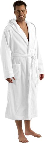Hooded Bathrobe for Women and Men Cotton Velour Terry Adult Robe in Saudi Arabia