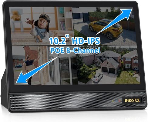 OOSSXX POE NVR Network Recorder Video 4K / 8.0 Megapixel 8-Channel, Supports up to 8 x 8MP/4K IP Cameras, 2 TB Hard Drive in Saudi Arabia