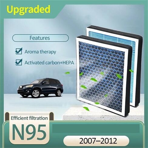 فلتر هواء من الكربون المنشط متوافق مع Hyundai Santa Fe CM Inokom 2007 2008 2009 2010 2011 2012 ملحقات فلتر مكيف الهواء للسيارات in Kuwait