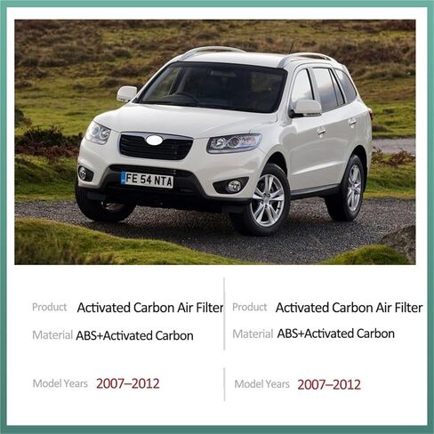 فلتر هواء من الكربون المنشط متوافق مع Hyundai Santa Fe CM Inokom 2007 2008 2009 2010 2011 2012 ملحقات فلتر مكيف الهواء للسيارات in Kuwait