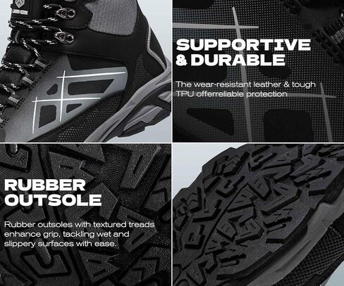 LARNMERN Steel Toe Boots Women Work Hiking Shoes Safety Construction Puncture Proof Slip Resistant Industrial Static Dissipative Lightweight Comfortable Durable(7.5 Women, Navy) in Saudi Arabia