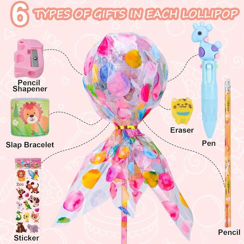 30 عبوة من 30 قطعة من هدايا حفلات المصاصة العملاقة هدايا الإرجاع المصاصة العملاقة لعيد الميلاد، أكياس هدايا لتبادل الجوائز ومستلزمات الحفلات in Kuwait