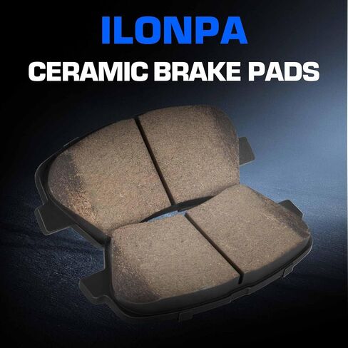 Front Ceramic Rear Semi-metallic Disc Brake Pads Set for Hyundai Elantra 2011-2016, for Elantra GT 2013-2016, for Veloster 2012-2016 8PCS(With Hardware) in Saudi Arabia