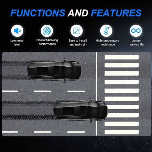 Front Ceramic Rear Semi-metallic Disc Brake Pads Set for Hyundai Elantra 2011-2016, for Elantra GT 2013-2016, for Veloster 2012-2016 8PCS(With Hardware) in Saudi Arabia