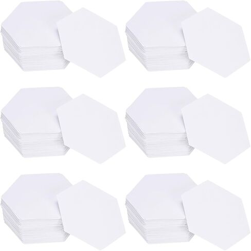HARFINGTON 600 Count Hexagon Paper Piecing Paper for Quilting, 1-Inch English Paper Piecing Template, Foundation Paper Pieces Patchwork Supplies for Quilting Sewing DIY Craft in Saudi Arabia