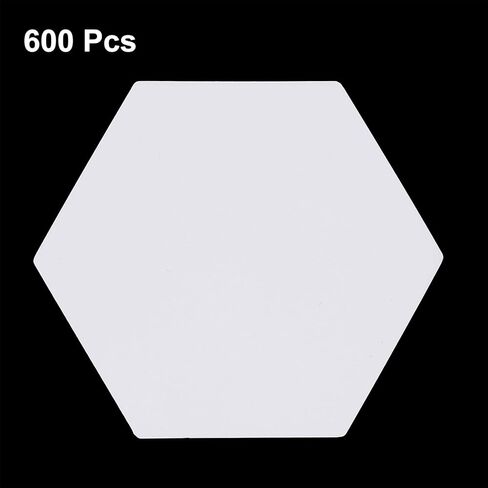 HARFINGTON 600 Count Hexagon Paper Piecing Paper for Quilting, 1-Inch English Paper Piecing Template, Foundation Paper Pieces Patchwork Supplies for Quilting Sewing DIY Craft in Saudi Arabia