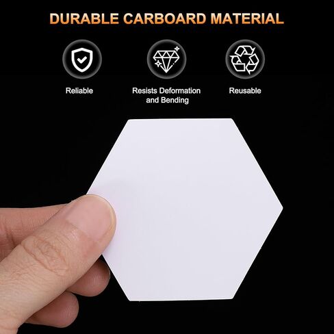 HARFINGTON 600 Count Hexagon Paper Piecing Paper for Quilting, 1-Inch English Paper Piecing Template, Foundation Paper Pieces Patchwork Supplies for Quilting Sewing DIY Craft in Saudi Arabia