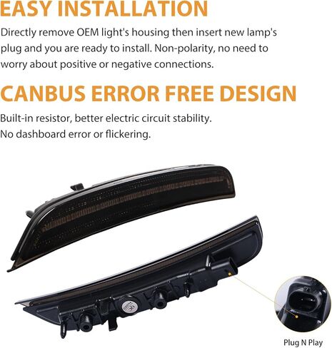 LED Side Marker Lights for 2021 2022 2023 2024 2025 Dodge Durango Front Bumper Marker Lamp Reflectors 2PCS, Smoked Len (White) in Saudi Arabia