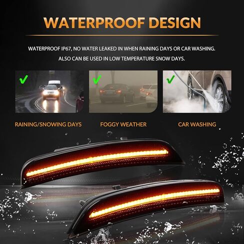 LED Side Marker Lights for 2021 2022 2023 2024 2025 Dodge Durango Front Bumper Marker Lamp Reflectors 2PCS, Smoked Len (White) in Saudi Arabia