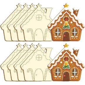 12 Pcs Christmas Photo Frame Picture Ornaments Wooden Christmas Picture Frame for Tree Decoration DIY Xmas Photo Frame Keepsakes Party Decorations in Saudi Arabia