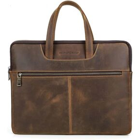 Ultra thin 15 inch full grain leather briefcase, mens laptop bag, handbag, tablet computer leather bag in Saudi Arabia