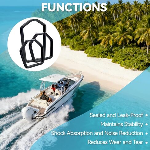 JERBOR 3Pcs Upper & Lower Exhaust Seal Kit Fit for Johnson Evinrude 75–300 HP Outboard Engines, Gearcase Exhaust Housing Seals Replace 320936 320961 in Saudi Arabia