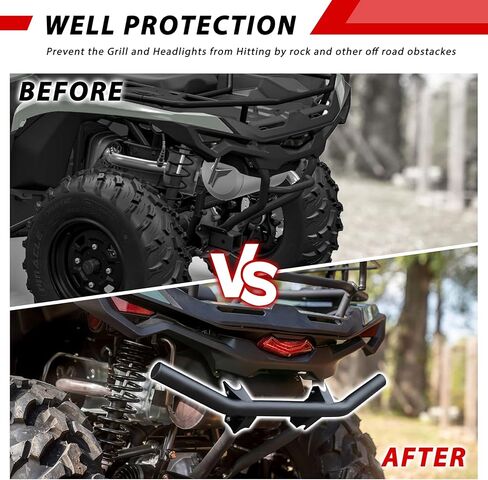 XT Front Bumper for Can-Am Outlander 500 700 2023+, Heavy Duty Combined Front Brush Guard Steel Bumper Protector for Can Am Outlander 500 700 PRO 2023-2024 Accessories, Replace#715004952 in Saudi Arabia
