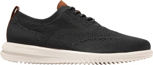 Cole Haan Mens Grand+ Stitchlite Wing Tip Oxford Black/Ivory 8.5 W - Wide in Saudi Arabia