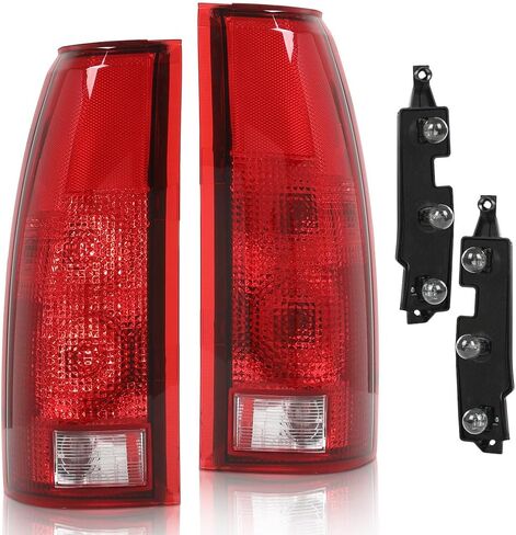 Tail Lights w/Bulb Left and Right Compatible with Chevy GMC C/K 1500 2500 3500 1988-1999/ Silverado 1988-1999/ Blazer 1992-1994 Red Lens Rear Lamp Assembly Pilotos Traseros Conjunto in Saudi Arabia