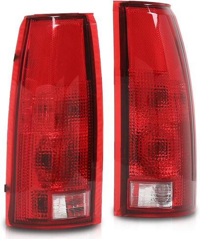 Tail Lights w/Bulb Left and Right Compatible with Chevy GMC C/K 1500 2500 3500 1988-1999/ Silverado 1988-1999/ Blazer 1992-1994 Red Lens Rear Lamp Assembly Pilotos Traseros Conjunto in Saudi Arabia