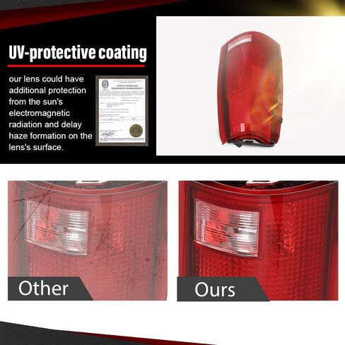 Tail Lights w/Bulb Left and Right Compatible with Chevy GMC C/K 1500 2500 3500 1988-1999/ Silverado 1988-1999/ Blazer 1992-1994 Red Lens Rear Lamp Assembly Pilotos Traseros Conjunto in Saudi Arabia