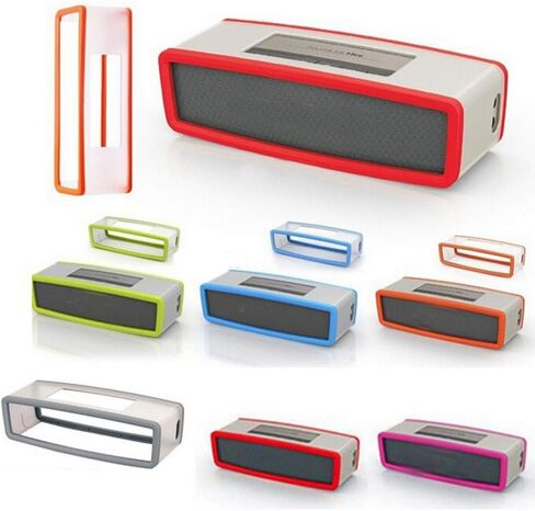جراب بديل من جل TPU الناعم وغطاء جلدي لسماعات Bose Soundlink Mini Bluetooth باللون الأسود in Kuwait