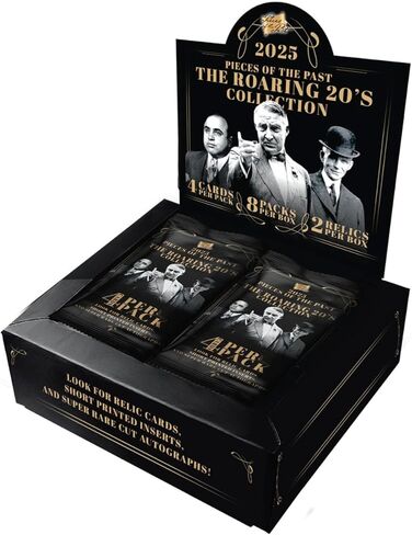 2025 Pieces of the Past Roaring 20s Edition Single Box Trading Cards 8 Packs 2 Guaranteed Relics in Saudi Arabia
