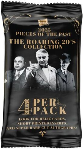 2025 Pieces of the Past Roaring 20s Edition Single Box Trading Cards 8 Packs 2 Guaranteed Relics in Saudi Arabia