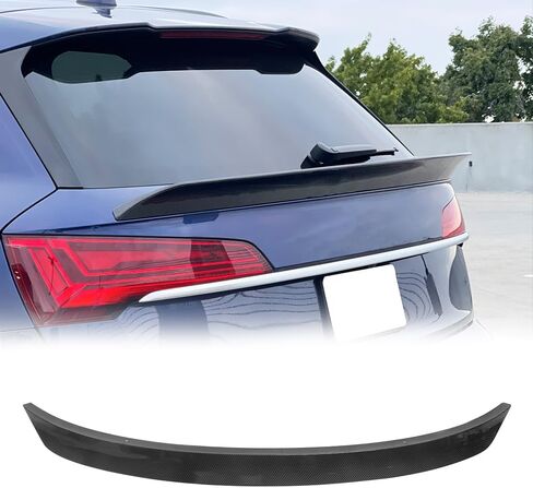 Trunk Spoiler Compatible with 2018-2025 Audi SQ5 Q5 PHEV (Not Fit Sportback Models), ABS Plastic Black Carbon Fiber Print Duckbill Style Rear Trunk Tail Lid Racing Spoiler Wing in Saudi Arabia