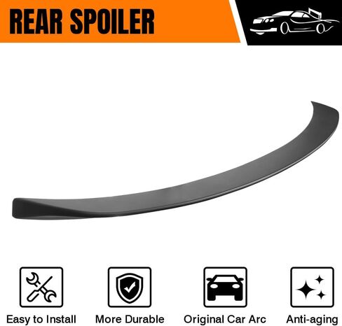 Trunk Spoiler Compatible with 2018-2025 Audi SQ5 Q5 PHEV (Not Fit Sportback Models), ABS Plastic Black Carbon Fiber Print Duckbill Style Rear Trunk Tail Lid Racing Spoiler Wing in Saudi Arabia