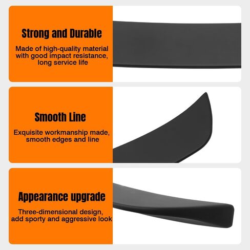 Trunk Spoiler Compatible with 2018-2025 Audi SQ5 Q5 PHEV (Not Fit Sportback Models), ABS Plastic Black Carbon Fiber Print Duckbill Style Rear Trunk Tail Lid Racing Spoiler Wing in Saudi Arabia